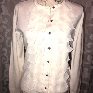 NY & Company cream cardigan.